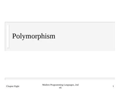 Polymorphism Chapter Eight