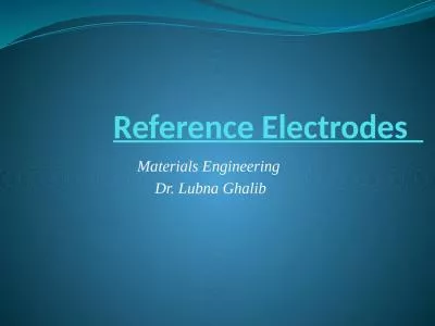 Reference Electrodes   Materials Engineering