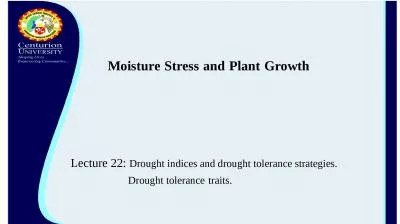 Moisture   Stress   and