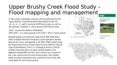 Upper Brushy Creek Flood Study – Flood mapping and management