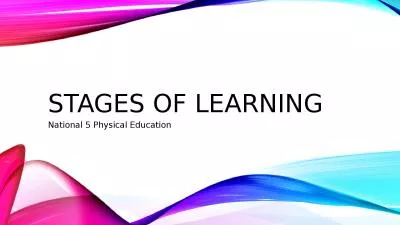 Stages of Learning National 5 Physical Education