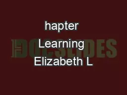 hapter Learning Elizabeth L