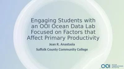 Engaging Students with an OOI Ocean Data Lab Focused on Factors that Affect Primary Productivity