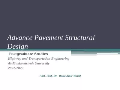 Advance Pavement Structural