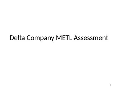 Delta Company METL Assessment