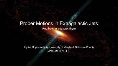 Proper Motions in Extragalactic Jets