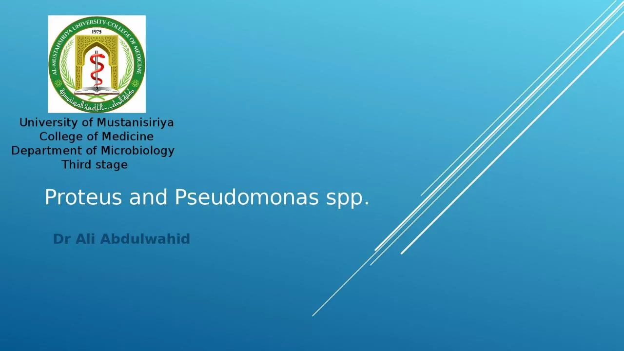 PPT-Proteus and Pseudomonas spp