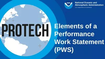 Elements of a Performance Work Statement (PWS)