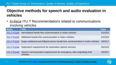 Objective methods for speech and audio evaluation in vehicles