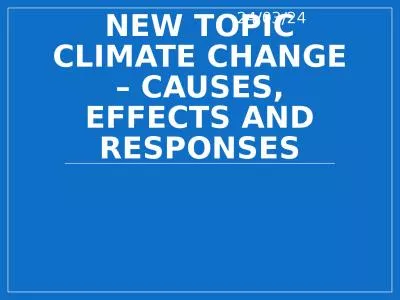 New topic Climate change –