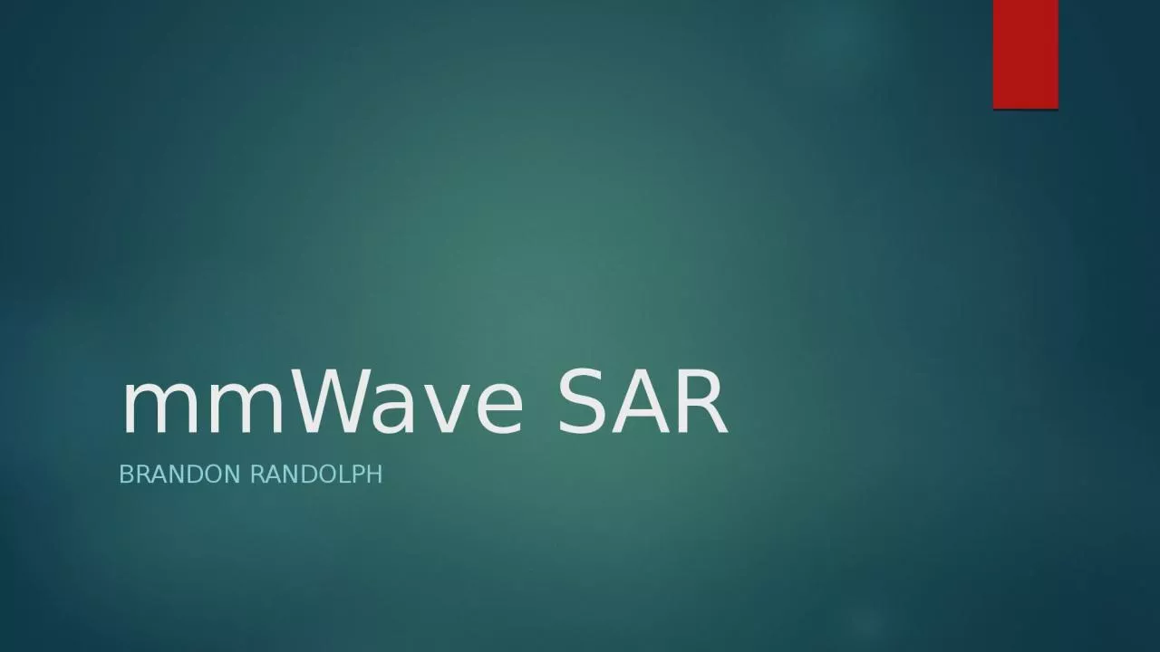 PPT-mmWave SAR Brandon Randolph