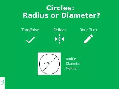 Circles:  Radius or Diameter?