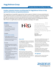 Amadeus conducted a business consulting project for Hogg Robinson Part