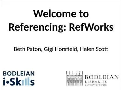 Welcome to Referencing: