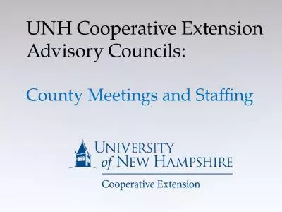 UNH Cooperative Extension Advisory