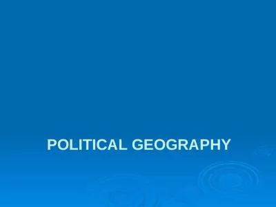 Political Geography Political Geography