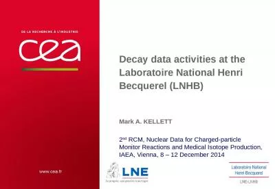 Decay data activities at the