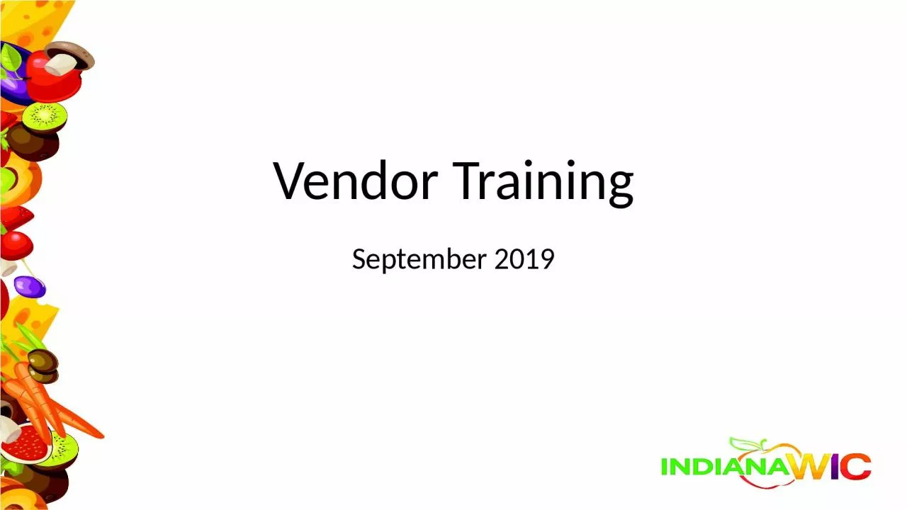 PPT-Vendor Training September 2019