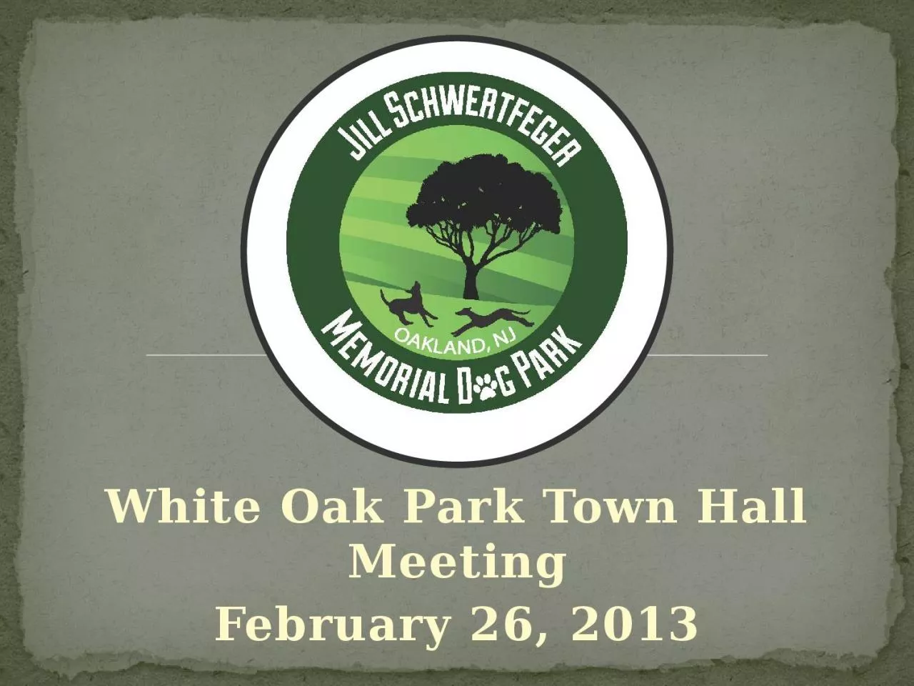 White Oak Park Town Hall Meeting
