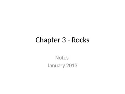 Chapter 3 - Rocks Notes