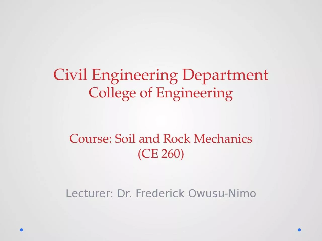 PPT-Civil Engineering Department