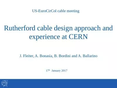 Rutherford cable design approach and experience at CERN