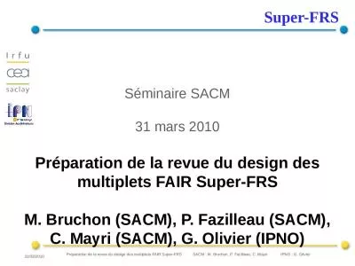 Séminaire  SACM 31 mars 2010