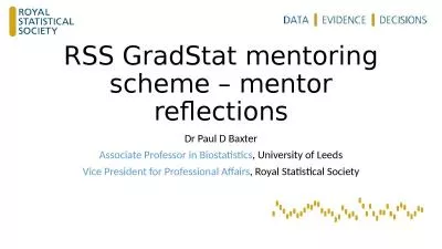 RSS  GradStat  mentoring scheme – mentor reflections