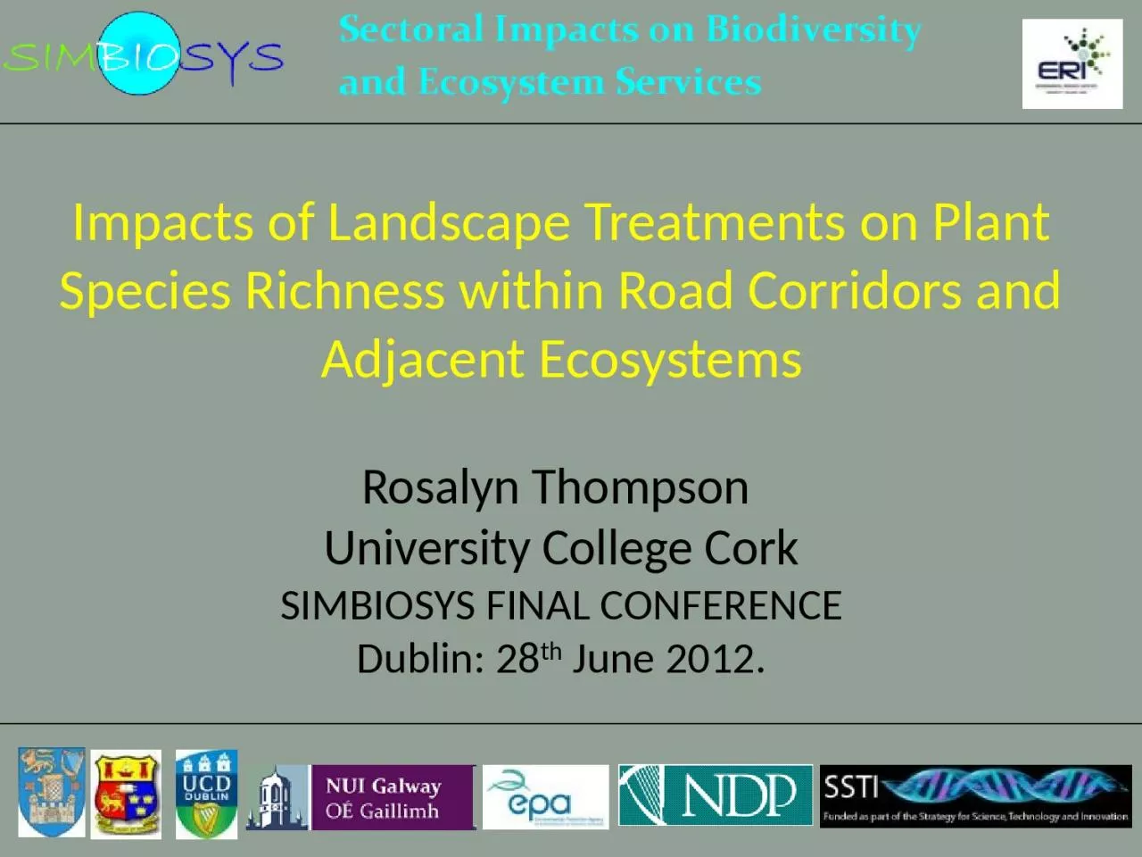 PPT-Impacts of Landscape Treatments on Plant Species Richness within Road Corridors and Adjacent