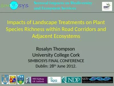 Impacts of Landscape Treatments on Plant Species Richness within Road Corridors and Adjacent Ecosys