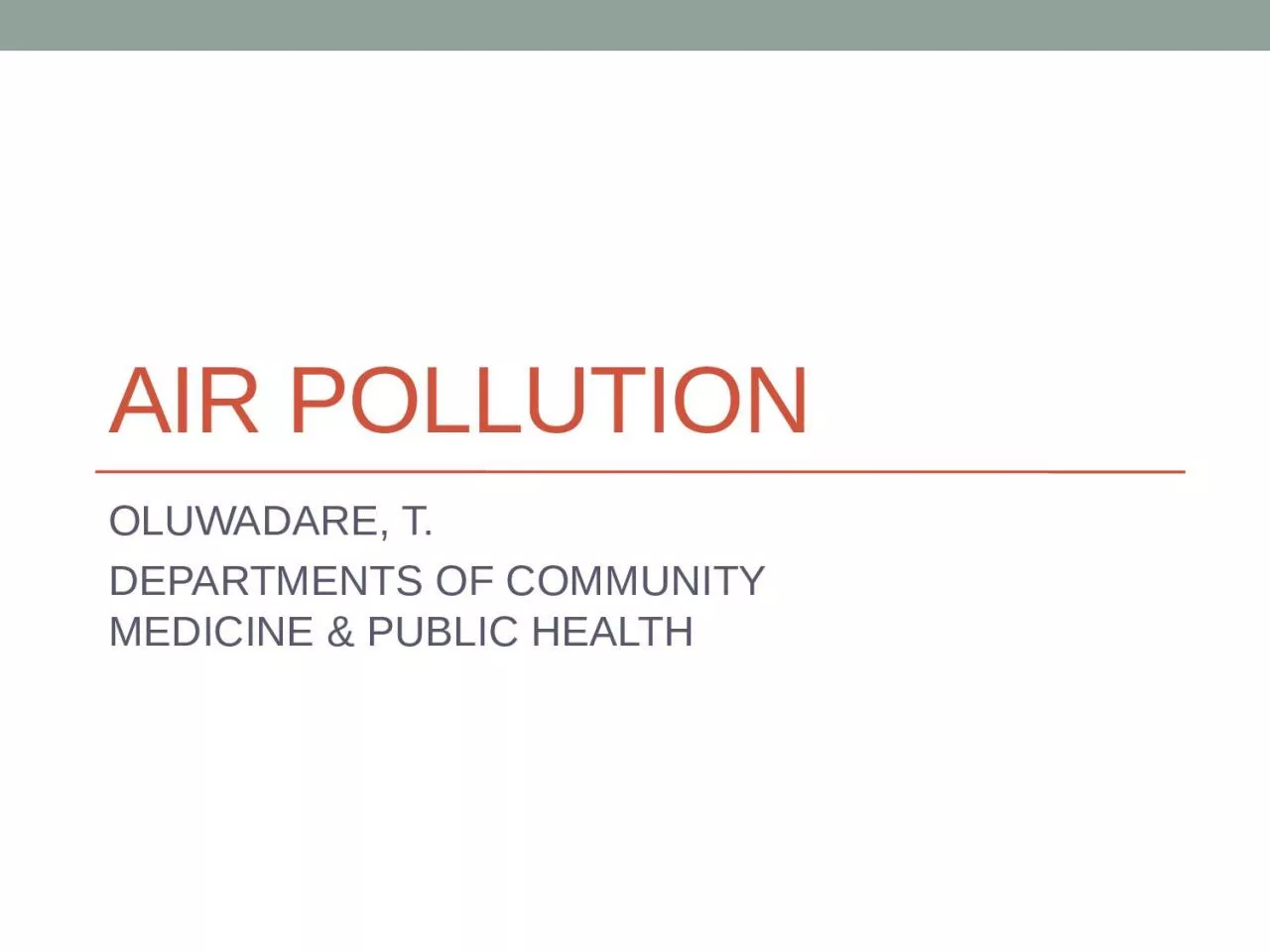 PPT-AIR POLLUTION OLUWADARE, T.