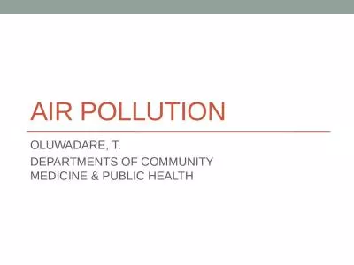 AIR POLLUTION OLUWADARE, T.
