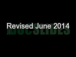 Revised June 2014