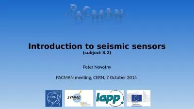 Introduction to seismic sensors