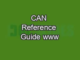 CAN Reference Guide www