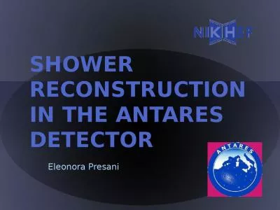 Eleonora   Presani shower Reconstruction in the ANTARES detector