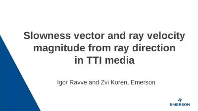 Slowness vector and ray velocity