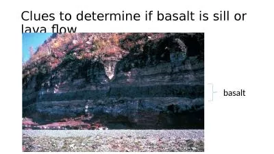 Clues to determine if basalt is sill or lava flow