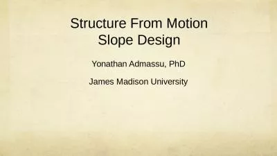 Structure From Motion Slope Design