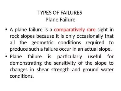 TYPES OF FAILURES  Plane Failure