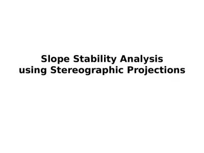 Slope Stability Analysis