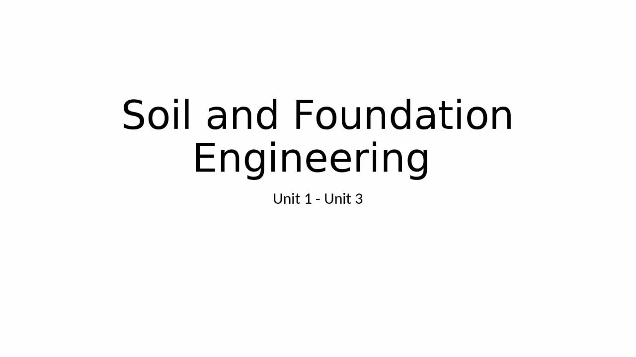 PPT-Soil and Foundation Engineering