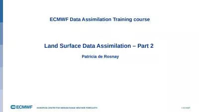 ECMWF Data Assimilation Training course