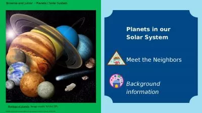 Brownie and Junior  - Planets / Solar System