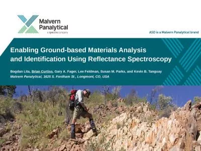 Enabling Ground-based Materials Analysis