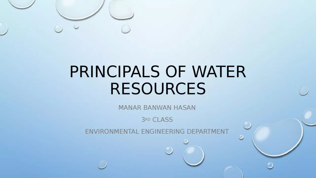 PPT-Principals of water resources