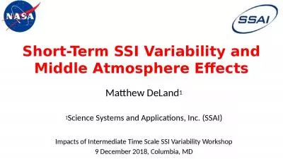 Short-Term SSI Variability and Middle Atmosphere Effects