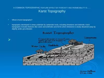 A COMMON TOPOGRAPHIC  FEATURE EFFECT BY POROSITY AND