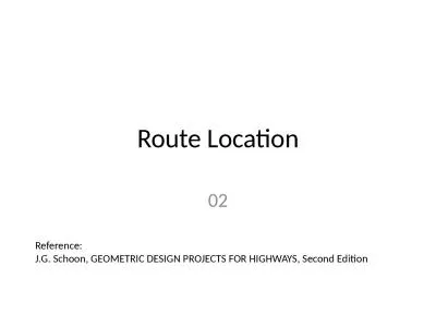 02 Route Location Reference