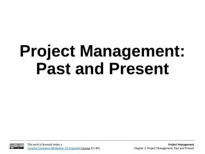 Project Management: Past and Present